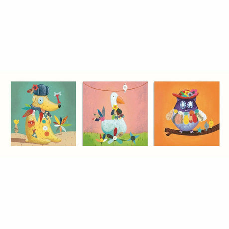 Djeco | Sticker 3-6: Stickerbild Tiere