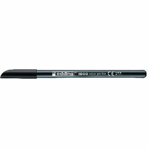 Fasermaler edding 1200 colourpen, 1 mm, schwarz