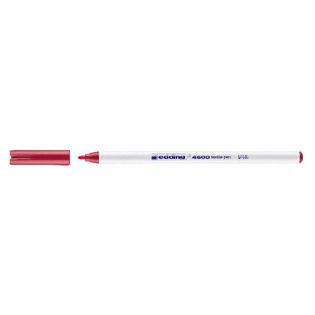 Textilpen edding 4600, Rundspitze, 1 mm, karminrot
