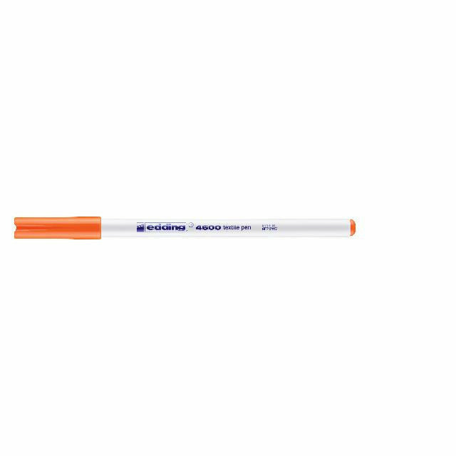 Textilpen edding 4600, Rundspitze, 1 mm, neonorange