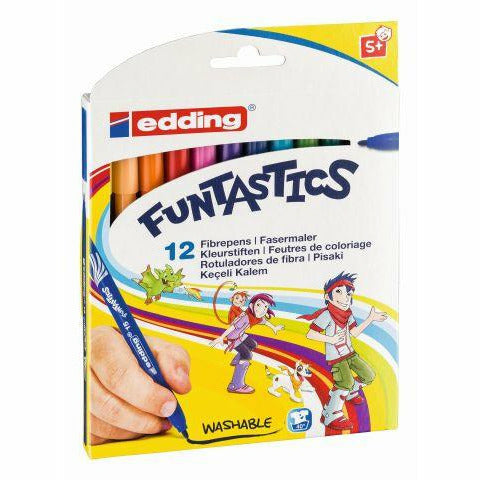 Fasermaler Filzstifte e-15 12er Set FUNTASTIC, ca. 1 mm