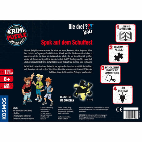KOSMOS | Krimipuzzle Die drei ??? Kids Spuk auf dem Schulfest (200 T)