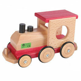 Beck | Holz-Eisenbahn mit 2 Wagen