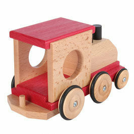 Beck | Holz-Eisenbahn mit 2 Wagen