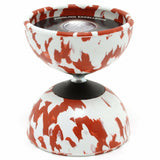 Diabolo Harlekin Medium | weiß/rot | 200gr. Ø100,00mm H 115mm