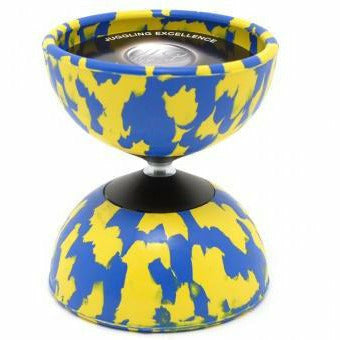Diabolo Harlekin Medium | gelb/blau | 200gr. Ø100,00mm H 115mm