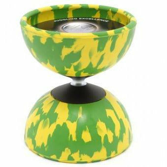 Diabolo Harlekin Medium | gelb/grün | 200gr. Ø100,00mm H 115mm