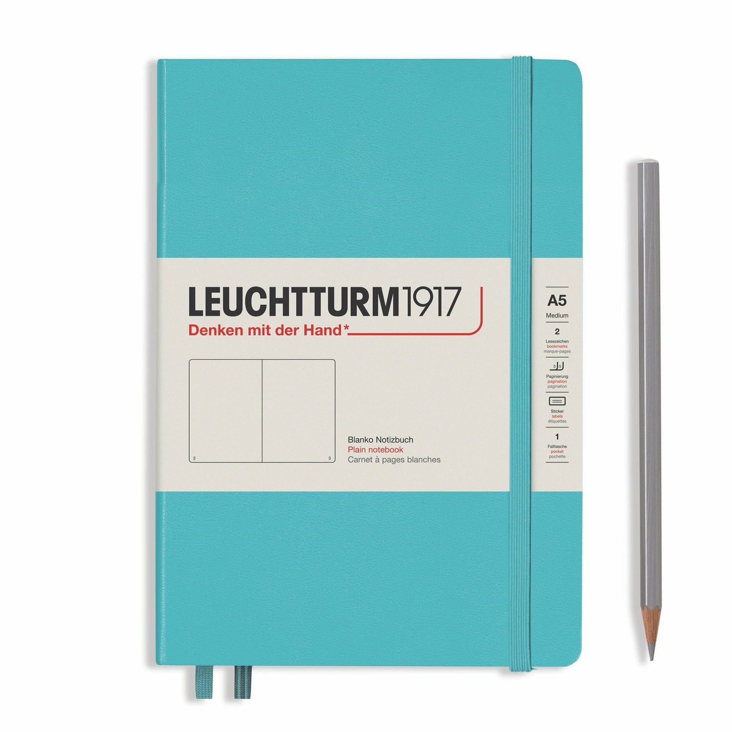 Notizbuch Medium (A5), Hardcover, 251 nummerierte Seiten