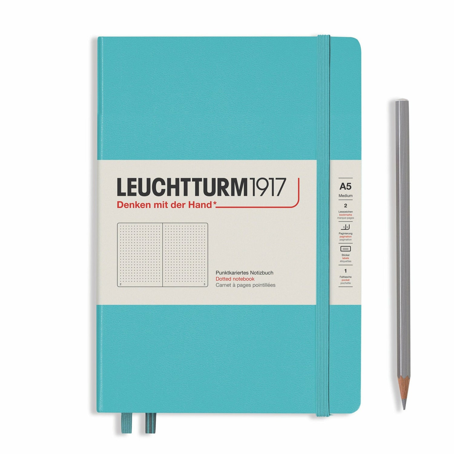 Notizbuch Medium (A5), Hardcover, 251 nummerierte Seiten