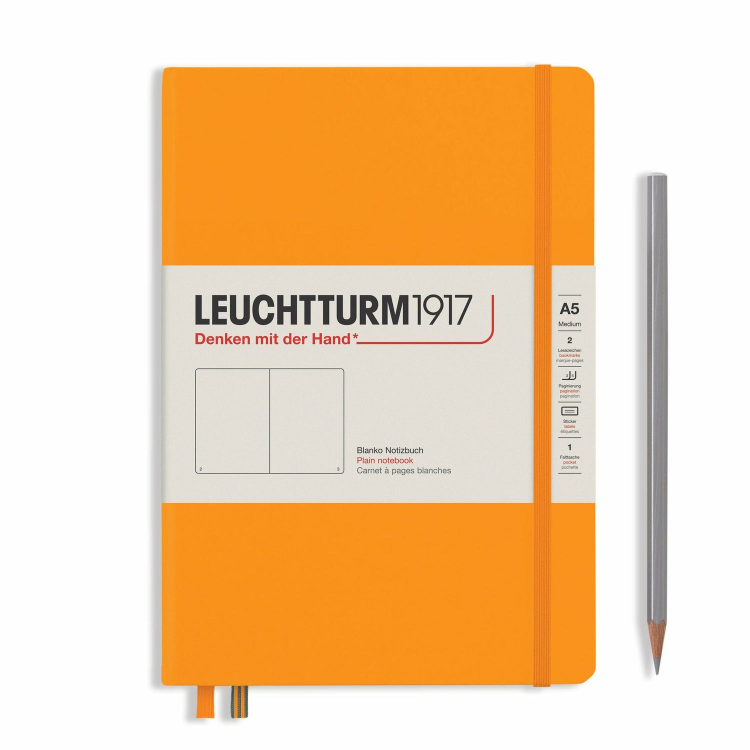 Notizbuch Medium (A5), Hardcover, 251 nummerierte Seiten