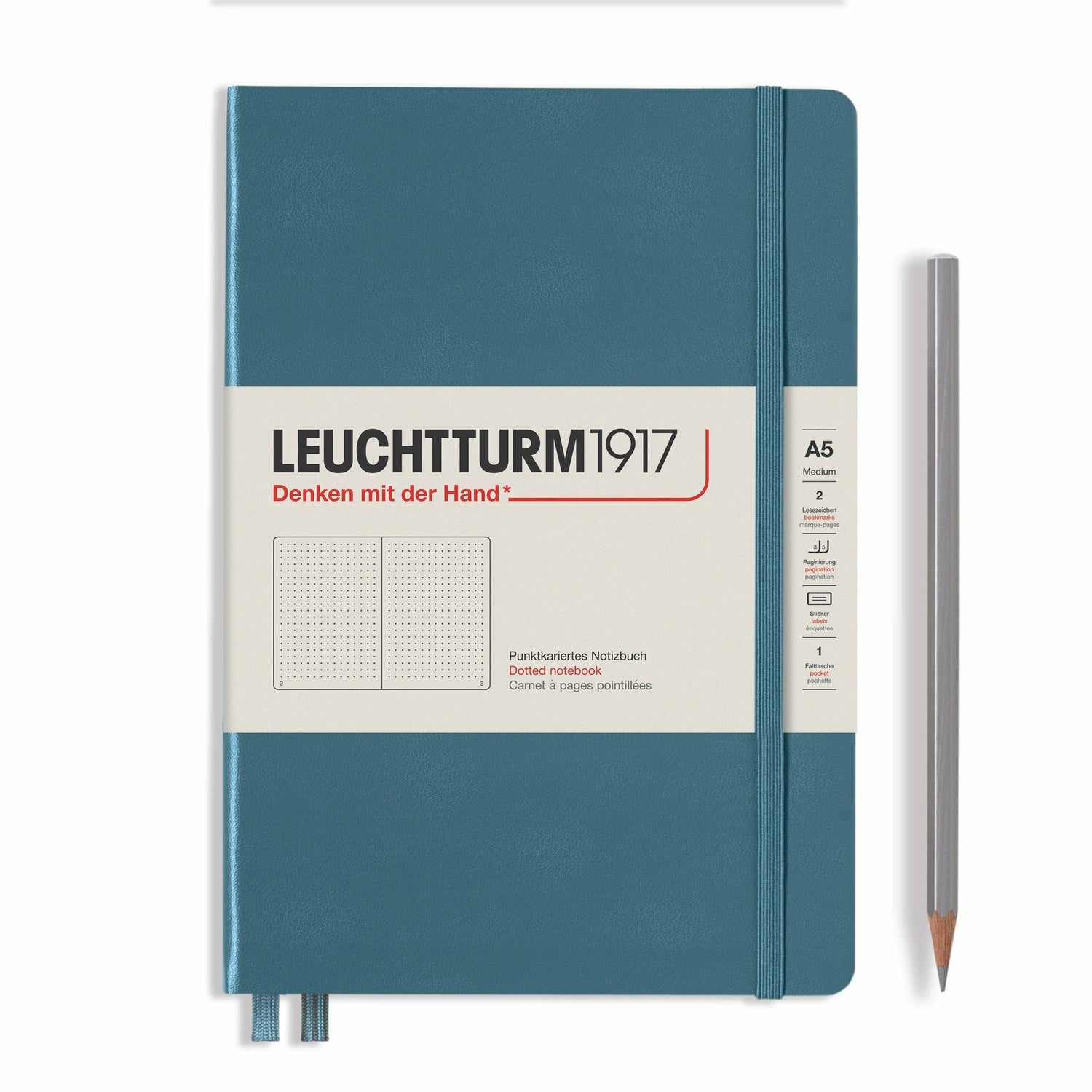 Notizbuch Medium (A5), Hardcover, 251 nummerierte Seiten