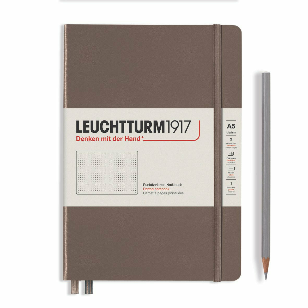 Notizbuch Medium (A5), Hardcover, 251 nummerierte Seiten