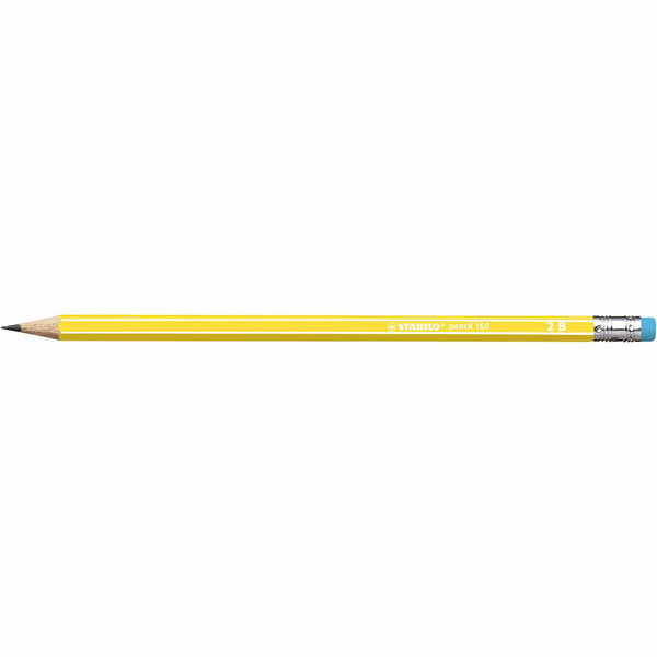 STABILO pencil 160 gelb 2B Gummikapsel