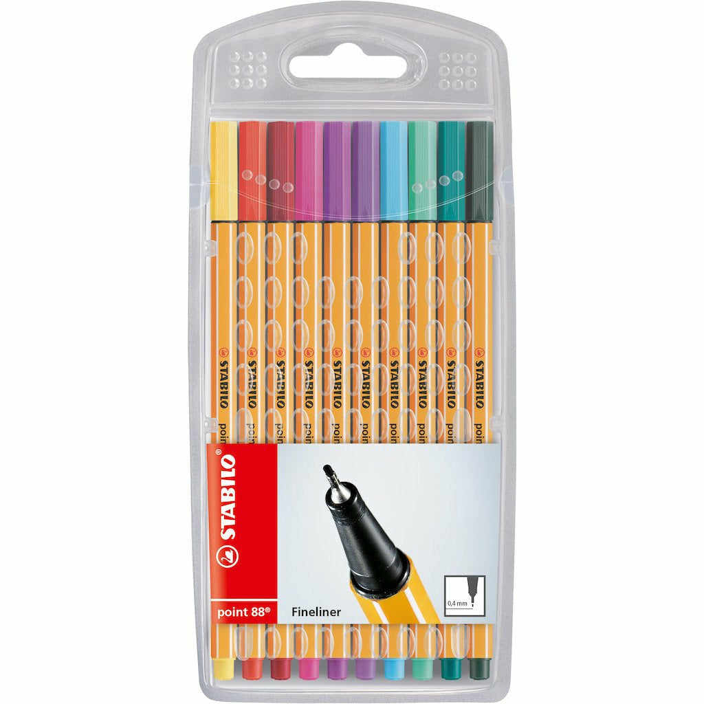 STABILO point 88 10er Etui Fineliner 10 Farben Sortierung ohne schwarz