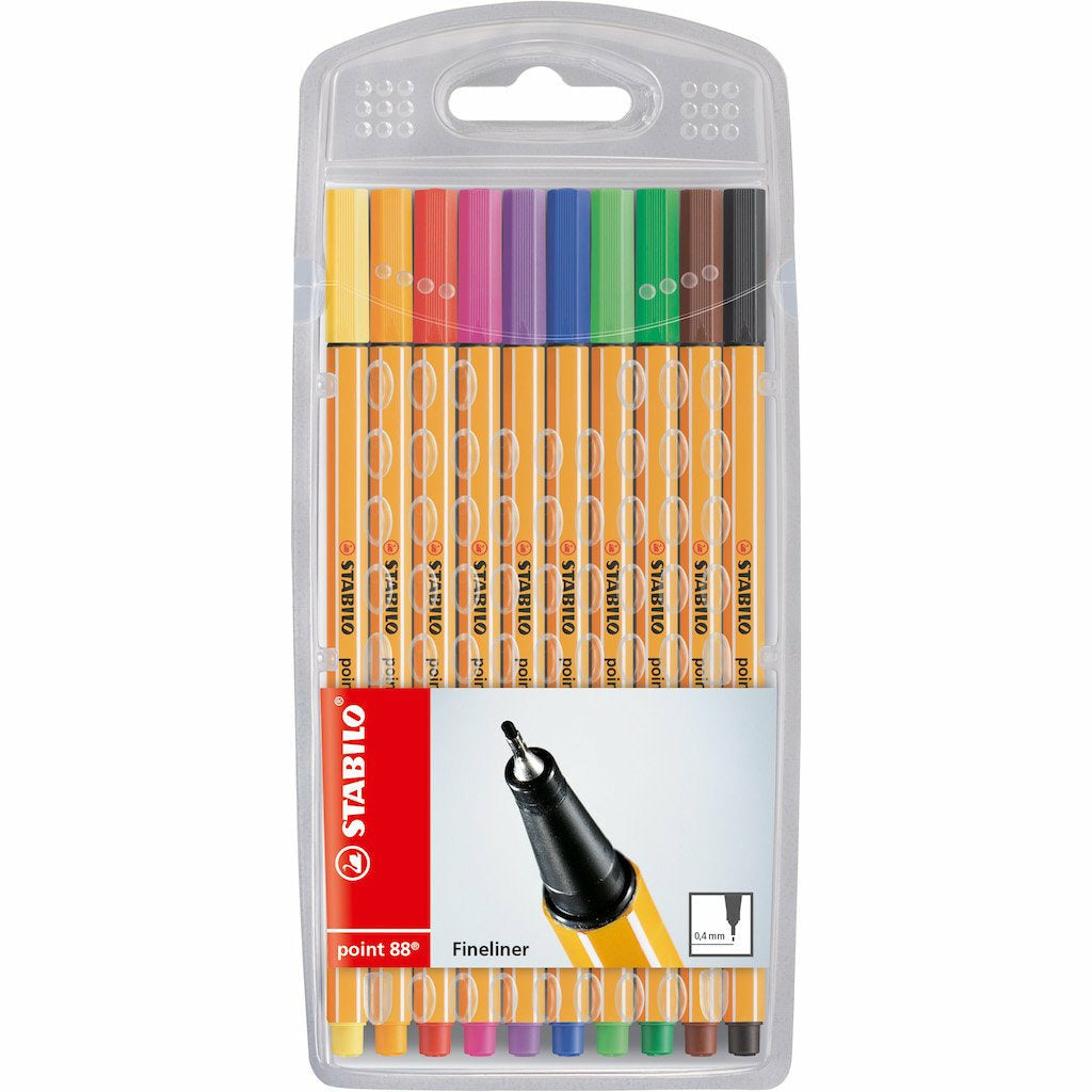 STABILO point 88 10er Etui Fineliner sortiert 10 Farben