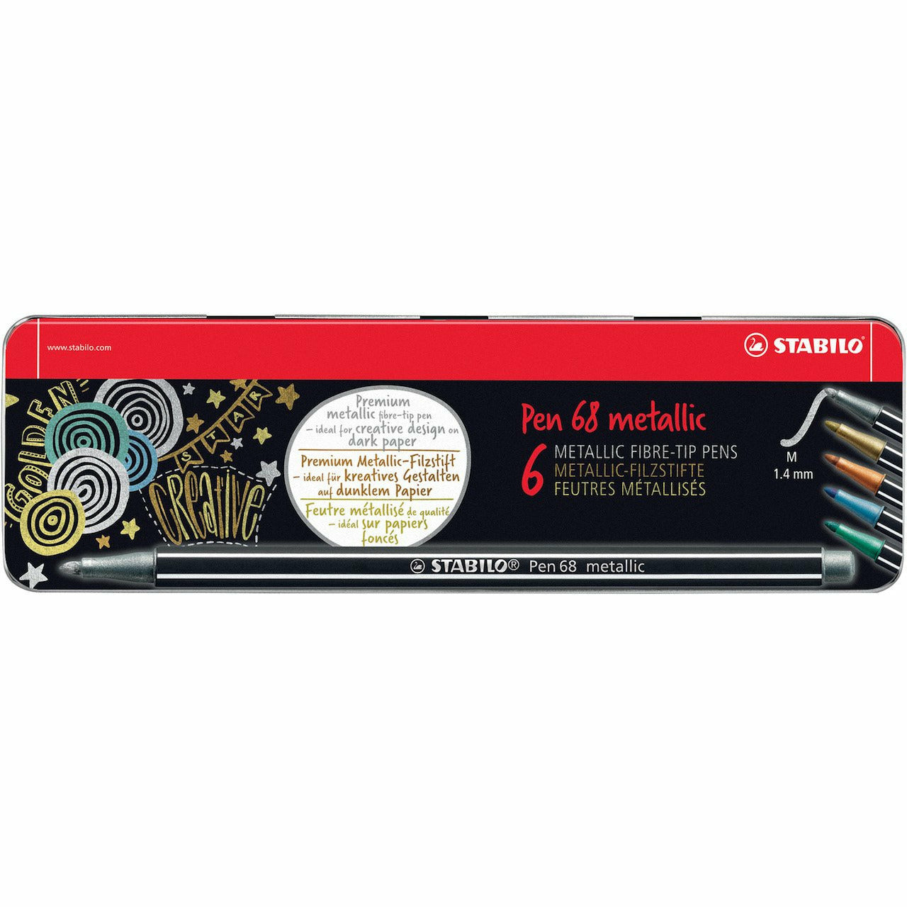 STABILO Pen 68 metallic 6er Metalletui