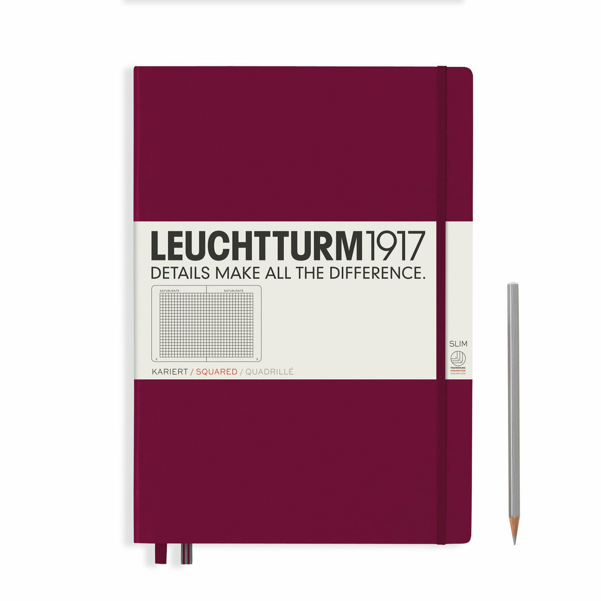 Notizbuch Master Slim (A4+), Hardcover, 123 nummerierte Seiten
