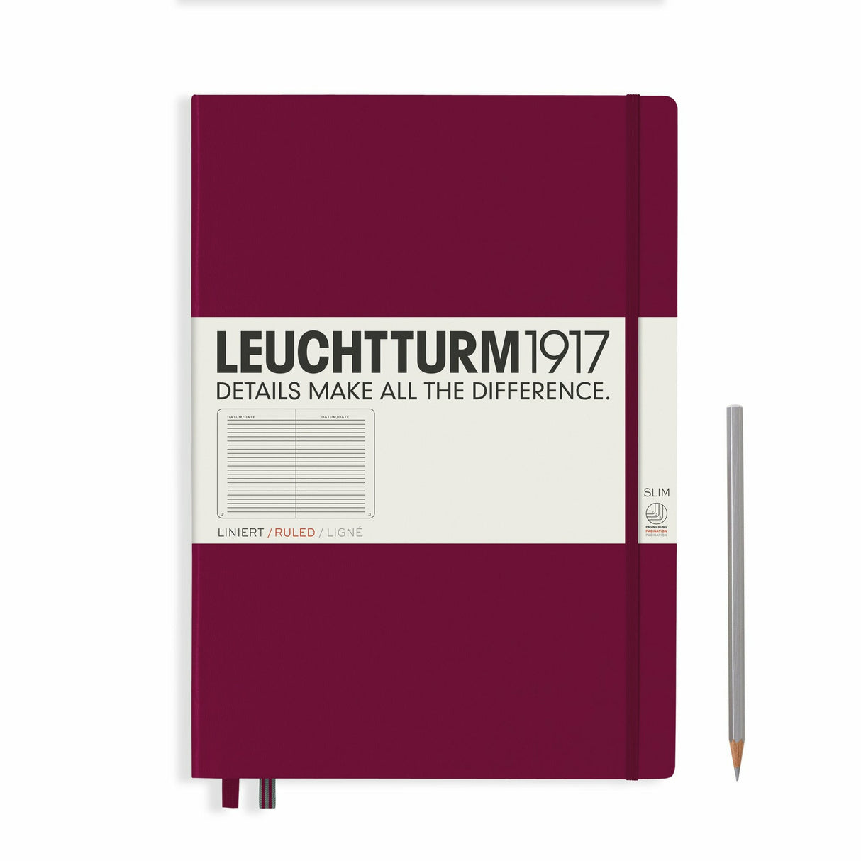 Notizbuch Master Slim (A4+), Hardcover, 123 nummerierte Seiten